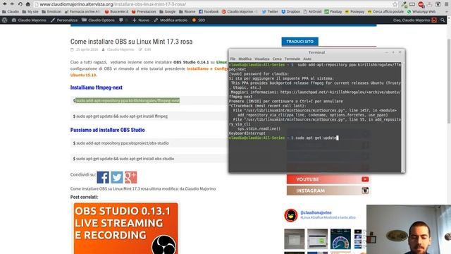 Come installare OBS su Linux Mint 17.3 rosa смотреть онлайн