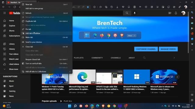 You can now add and display websites in the Microsoft Edge Sidebar смотреть онлайн
