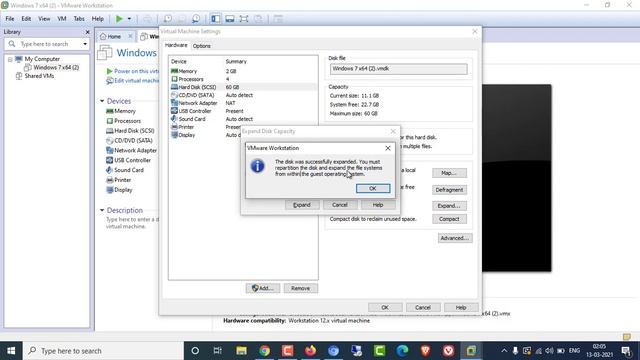 How To Expand / Extend Virtual Hard Disk Partition Size in VMWare Workstation Tutorial смотреть онлайн