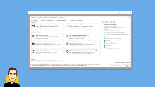 Install and Use C# 8 in Visual Studio 2019 смотреть онлайн