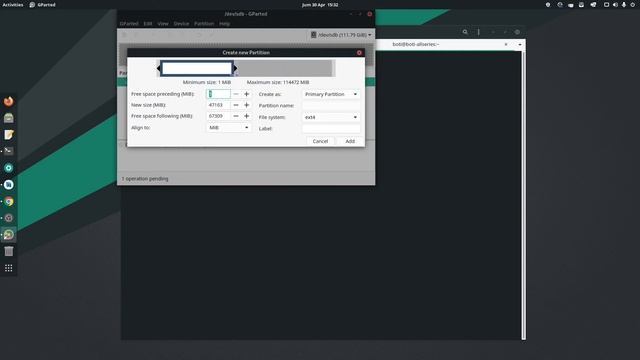Cara membuat partisi pada hardisk mengunakan Gparted di Linux OS смотреть онлайн