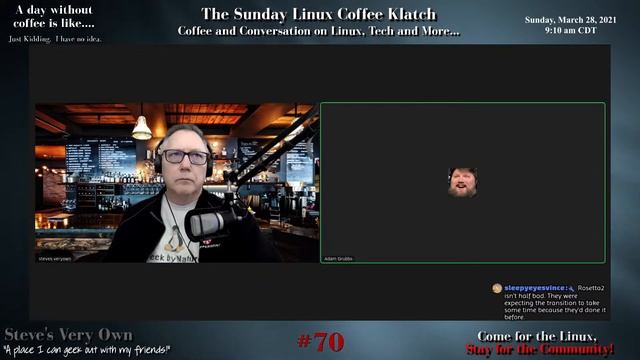 The Sunday Linux Coffee Klatch - Linux, Tech and More - 3/28/2021 смотреть онлайн