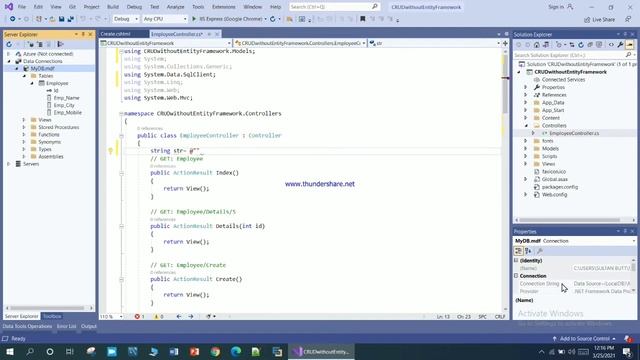 Quickly create ASP.Net WebApp || CRUD without EntityFramework смотреть онлайн