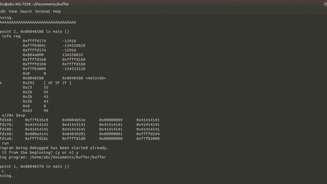 Buffer Overflow: Basic of buffer overflow with gdb in linux смотреть онлайн