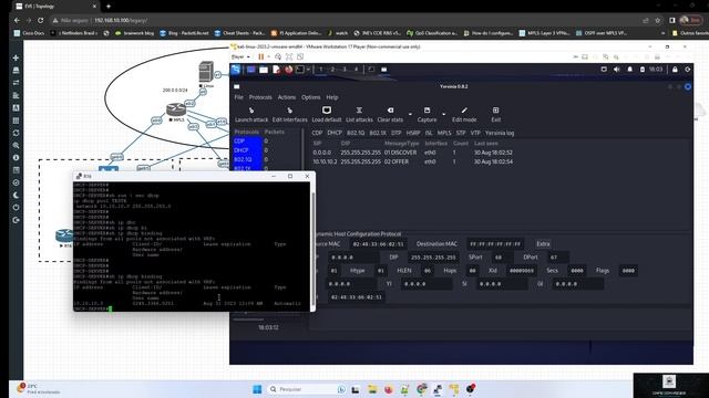 DHCP Starvation attack EVE-NG смотреть онлайн