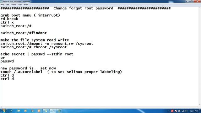 RHEL 7 Interrupt the boot process in order to gain access to a system смотреть онлайн