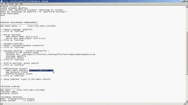 CENTOS 7 OPENFIRE MESAJ SERVER KURULUMU VE AYARLARI смотреть онлайн
