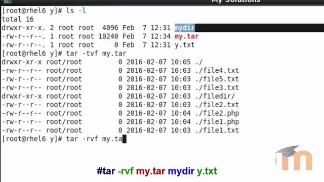 Tar Command in Linux - Part 11 ( Add a file or a directory to a tar file) смотреть онлайн