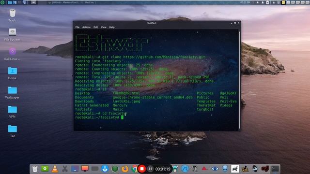 Fsociety download and install in Kali Linux 2020.1 смотреть онлайн