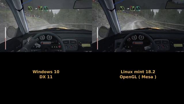 Windows 10 vs Linux mint 18.2 - Dirt rally Benchmark смотреть онлайн
