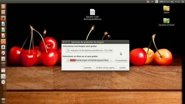 [UBUNTU15.10 ]Como grabar o quemar ISO en DVD/cd SIN ERRORES смотреть онлайн