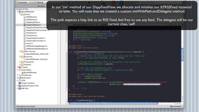 Basic RSS Reader Dapp iPhone SDK Tutorial смотреть онлайн