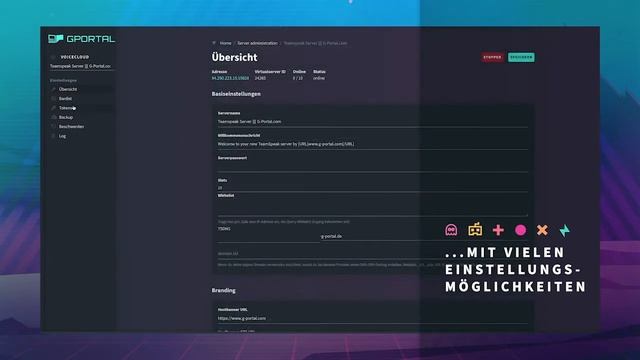 TeamSpeak 3 GPORTAL Webinterface [DE] смотреть онлайн