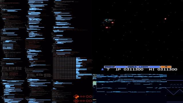 Live tracing a NES emulator. Game: Gradius смотреть онлайн