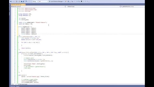 Blemish remover using OpenCV tutorial | C++ смотреть онлайн