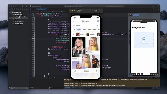 SwiftUI Drag & Drop Image Picker - IOS 16 & IOS 17 - Xcode 15 - SwiftUI Tutorials