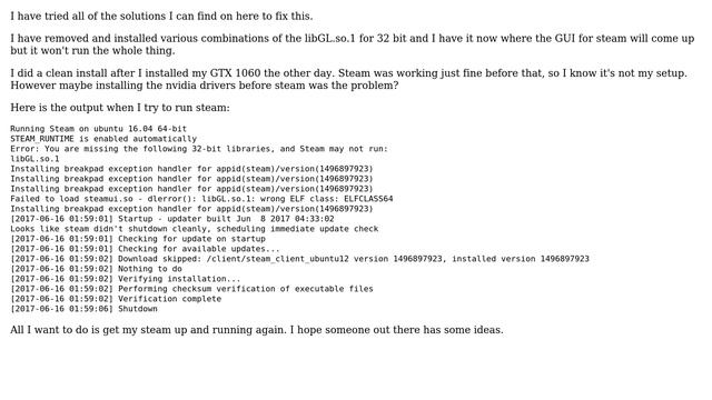 Ubuntu: Steam - libGL.so.1 смотреть онлайн
