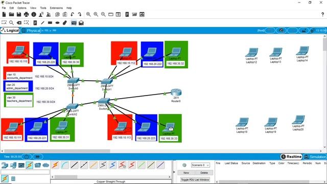 How to create VLAN on Cisco Packet Tracer - Configuration | Data Communication and Networks смотреть онлайн