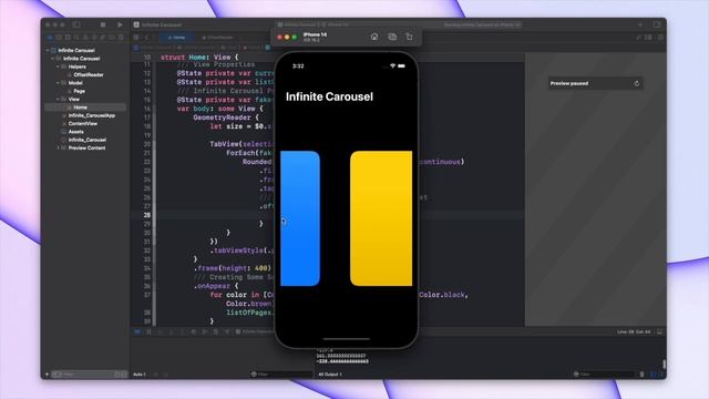 SwiftUI Infinite Carousel - Infinite Page Tab View - SwiftUI Tutorials - Xcode 14