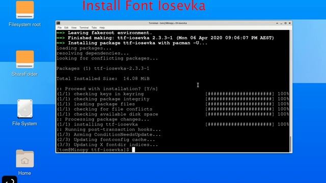 Arch: Install urxvt & urxvt font setting смотреть онлайн