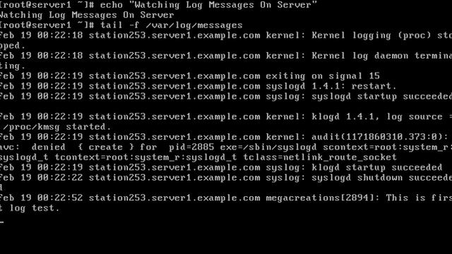 Watching Log messaging on the Server in Red Hat linux Part -3 смотреть онлайн