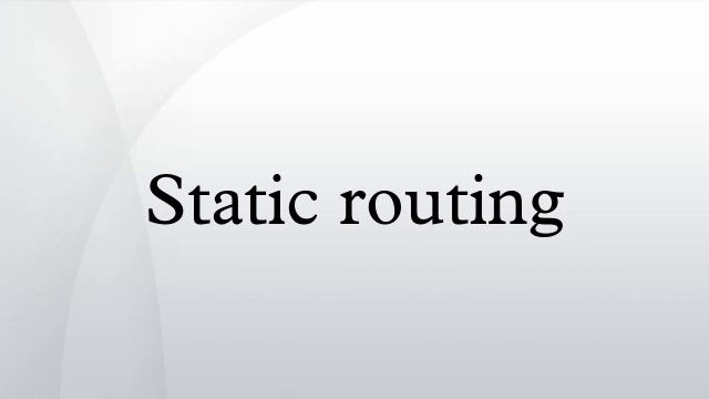 Static routing смотреть онлайн