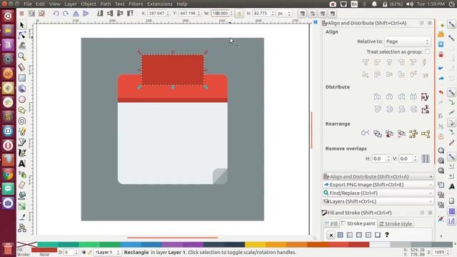 How to Create Flat Calendar Icon Design in Inkscape Vector Graphics Editor смотреть онлайн