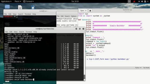 Maintaining root access on server target using backdoor and rootkit смотреть онлайн