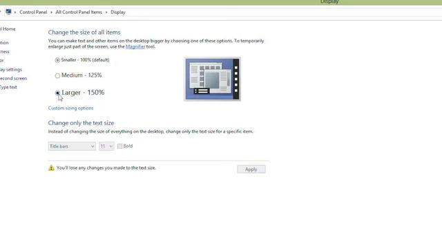 Windows 8 Desktop - How to Change the Size of Text and Icons смотреть онлайн