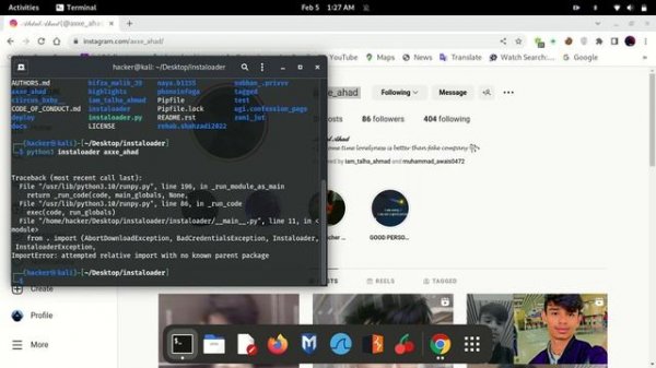 HOW TO USE INSTALOADER KALI LINUX