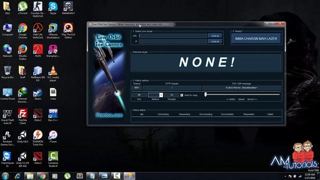 DOS Using LOIC In windows смотреть онлайн