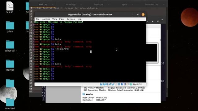 Fegeya Fusion - LibC++ & Shell test (Only help command :D) смотреть онлайн