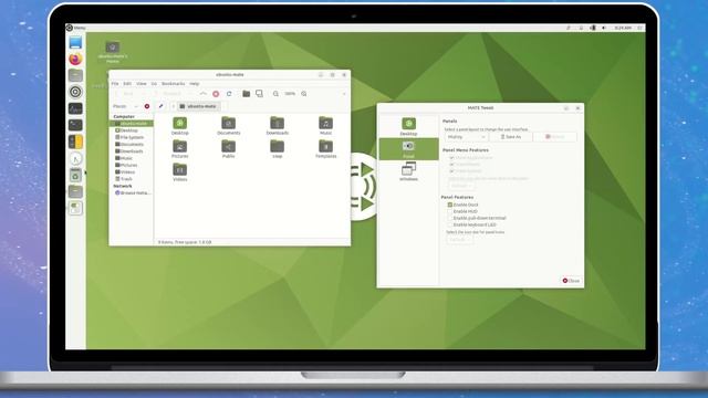 Ubuntu MATE 22.10 Kinetic Kudu Desktop Layouts смотреть онлайн