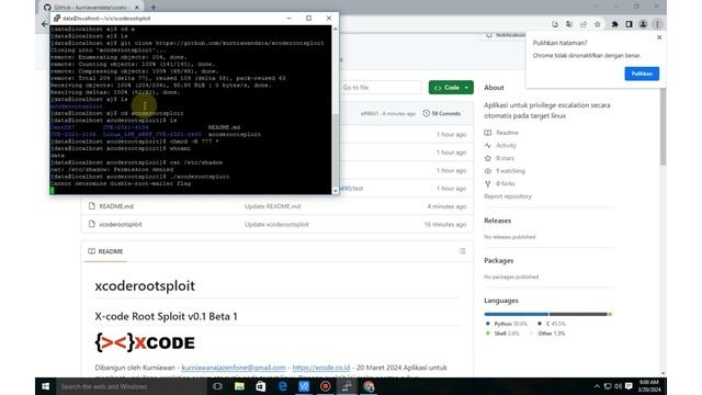 Demo penggunaan XcodeRootSploit untuk langsung mendapatkan akses root di target linux - xcode.co.id смотреть онлайн