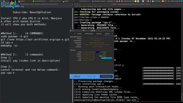Install CPU-Z In Arch | Install CPU-Z In Manjaro | Install CPU-X Arco Linux | CPU-X GUI App | CPU X
