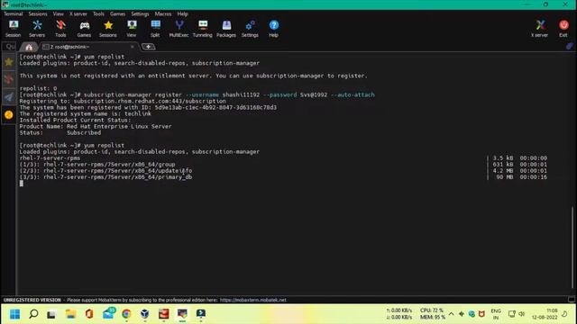 Register/Unregister Redhat Subscription from command line смотреть онлайн