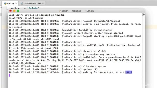 22 Creating a PyCharm project that uses MongoDB and pymongo смотреть онлайн