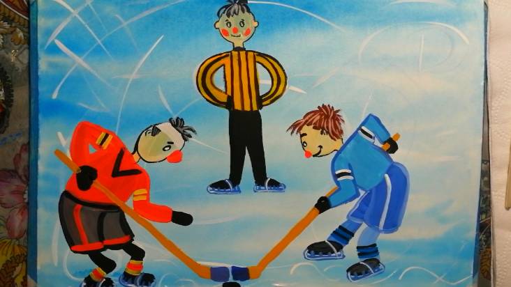 Как нарисовать хоккей. смотреть онлайн