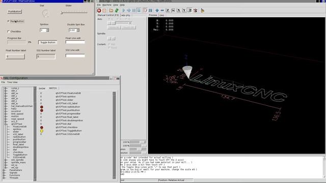 Qt4 Virtual Control Panel for Linuxcnc смотреть онлайн