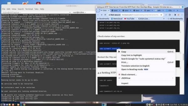 Install NTP on your Proxmox server and VMs this way.