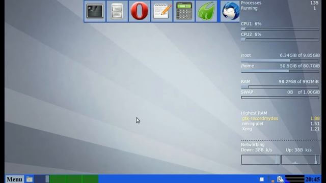Light Mint 13 with JWM desktop смотреть онлайн