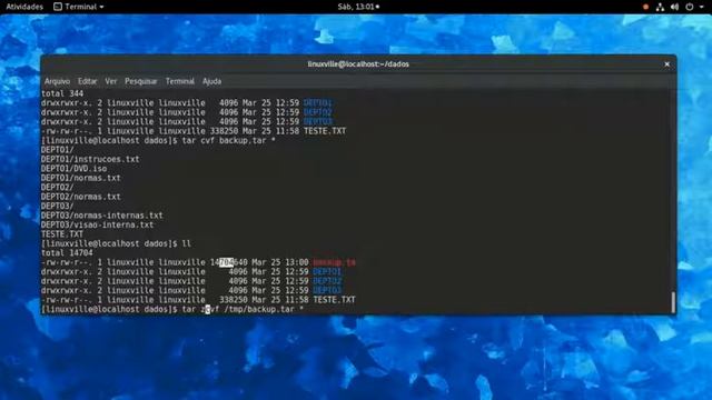 Linux Essencial - 5 - Comandos básicos Linux 3 - Backup (tar e zip) смотреть онлайн