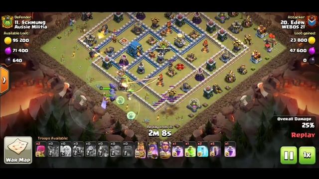 Clash of clans WEBOS 21 VS AUSSIE MILITIA смотреть онлайн