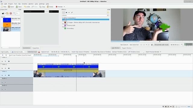 Kdenlive Linux Video Editing #15 Chromakey Blue Screen Effect смотреть онлайн