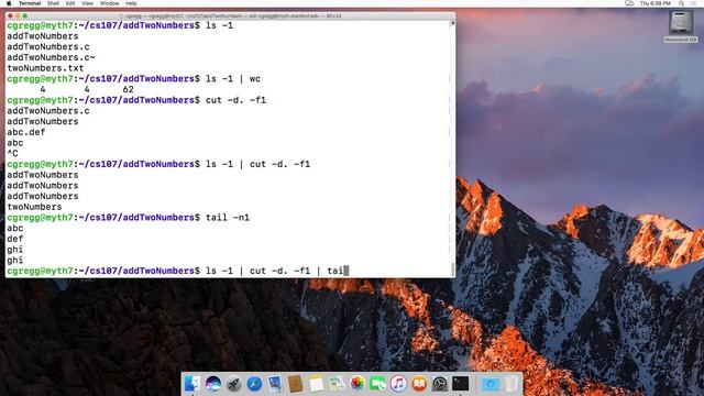 "Redirecting" and "Piping" commands on linux смотреть онлайн