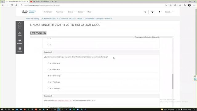 NDG LINUX ESSENTIALS CISCO Capítulo 6 al 100% - Capítulo 7 al 100% - Capítulo 8 al 80% смотреть онлайн