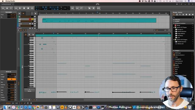 How to make Music For Games - Bitwig String Tutorial смотреть онлайн
