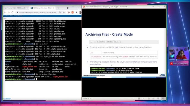 NDG Linux Essential - Module 09 (Archiving and Compression) смотреть онлайн