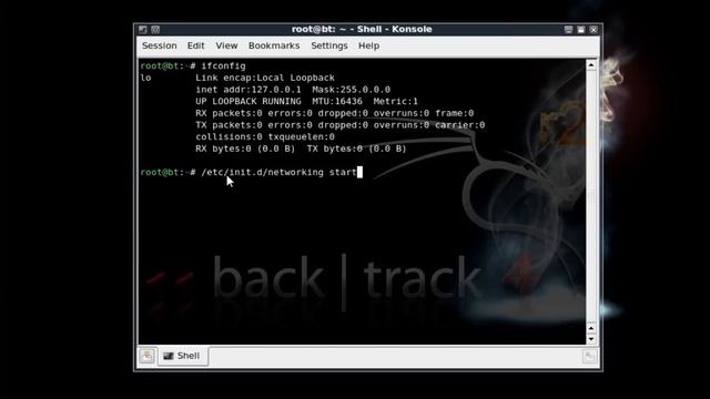 Starting the Desktop and Networking in Backtrack 4 R2 and Shutting Down the OS смотреть онлайн