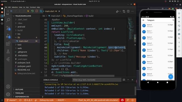 Telegram clone using Flutter | 3 | Day - 94 смотреть онлайн